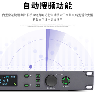 真分集无线话筒一拖二KTV专用U段耳麦头戴领夹式专业出演麦克风