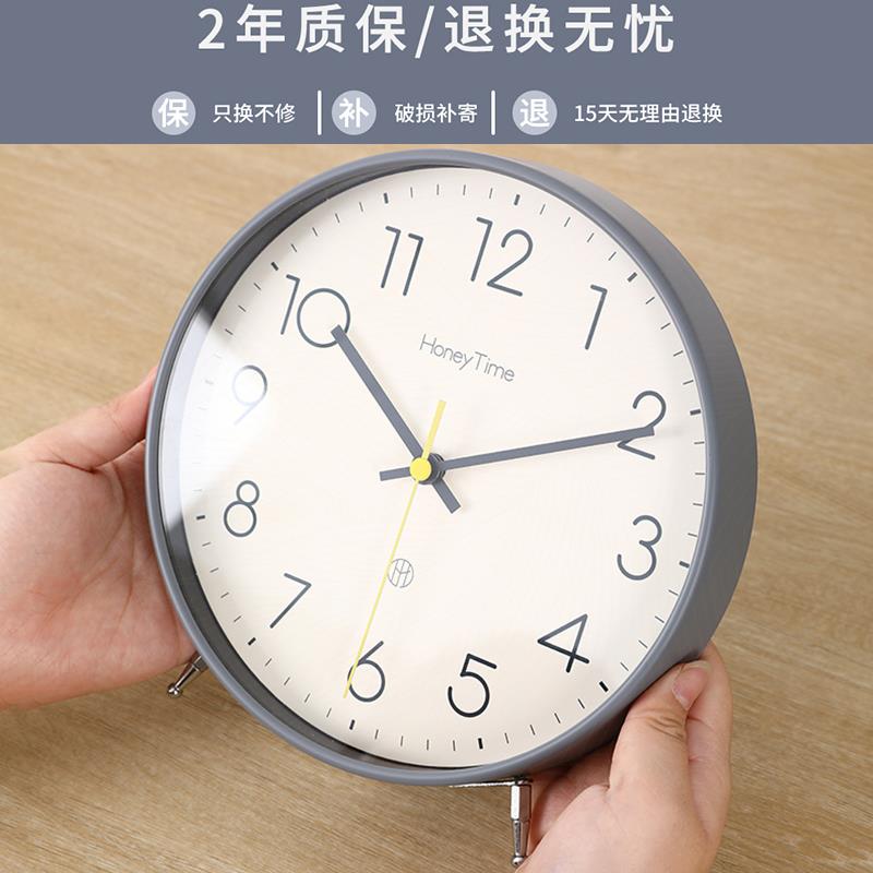 家用台式座钟客厅简约时钟表静音桌面摆钟摆放台钟创意装饰钟表