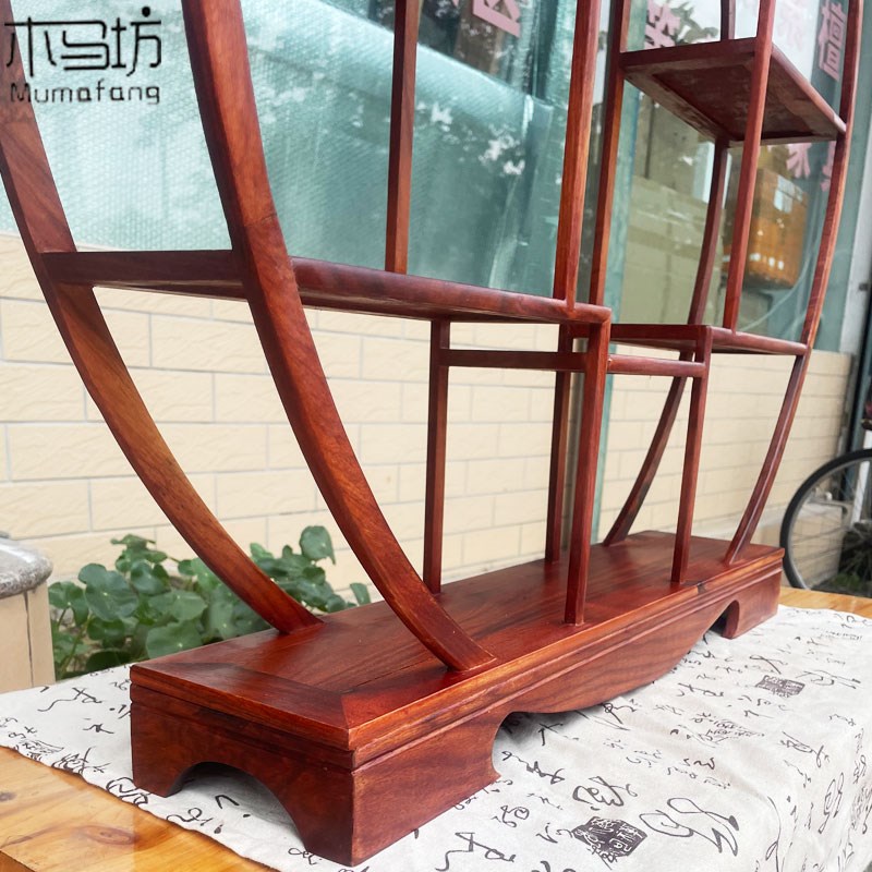 花梨木桌面茶架茶桌上的置物架茶具架子置物架紫砂壶摆放架茶摆架