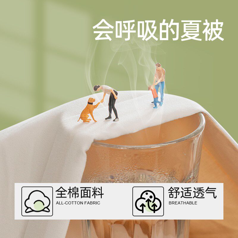 蜡笔小孩空调被夏凉被可机洗夏被学生单人凉被子薄款用双人夏天