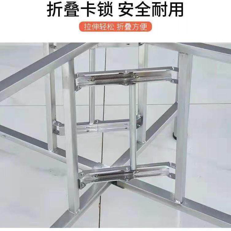 简易大圆桌架可折叠铁腿折叠桌脚架餐桌桌腿支架折叠桌桌脚艺桌腿