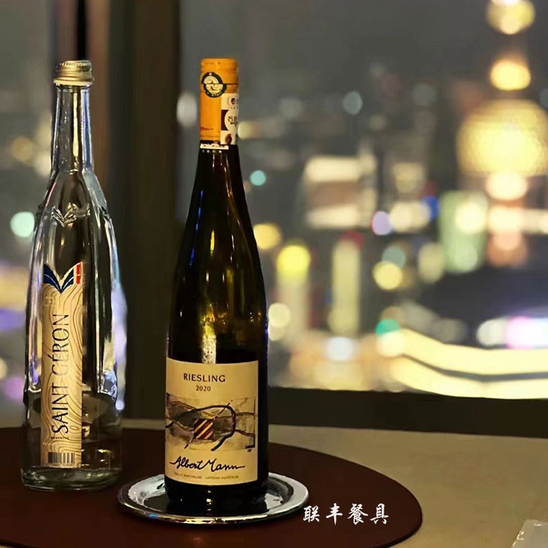 法式西餐厅不锈钢红酒垫酒店威士忌烛台托葡萄酒吧杯垫香槟底碟托