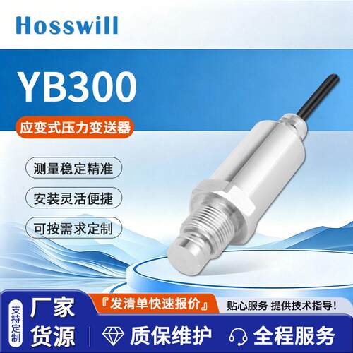 霍斯威尔YB300应变式压力变送器智能型无显示款赫斯曼压力传感器
