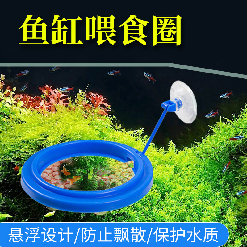 鱼缸漂浮喂食圈孔雀鱼丰年虾
