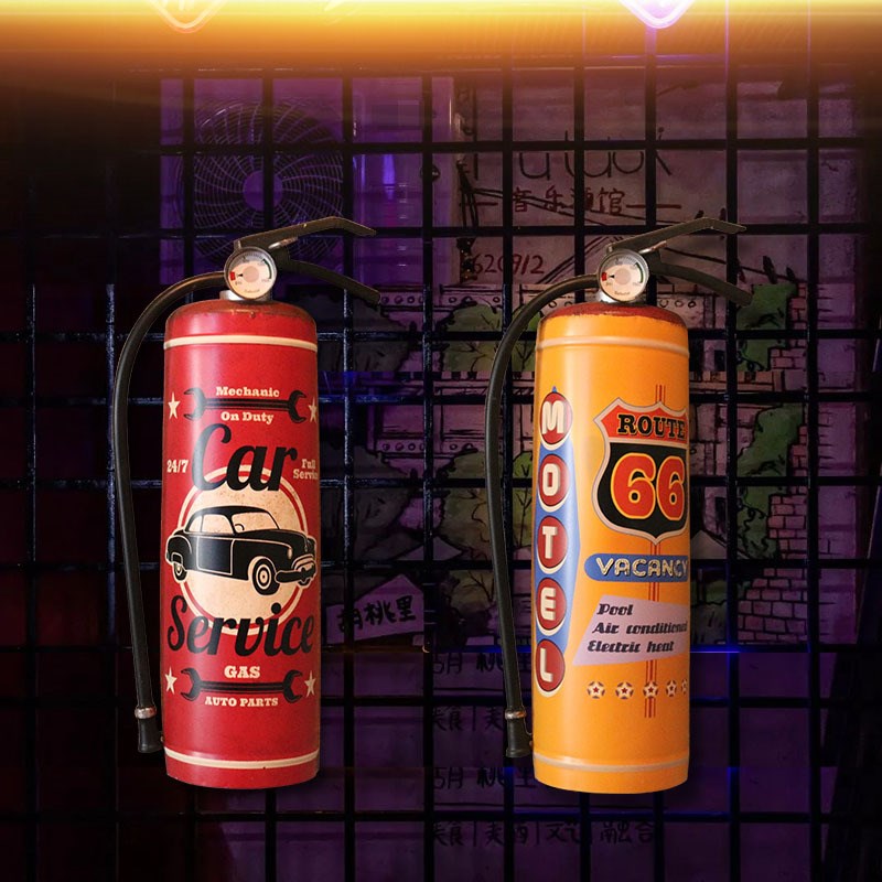 工业风复古立体铁艺消防栓装饰壁挂酒吧餐厅背景墙面创意壁饰挂件