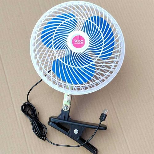 车载8寸风扇USB插口双头12v24v220v通用电动车大货车小车家用大风
