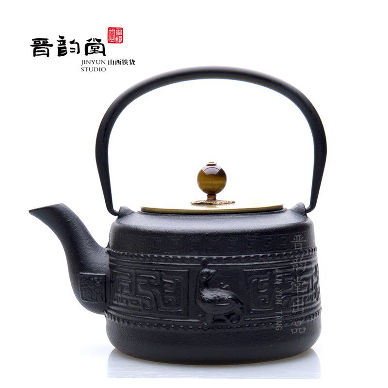晋韵机模壶 翻砂法 入门生铁壶冲泡茶煮茶壶老铁壶铸铁壶茶具茶道