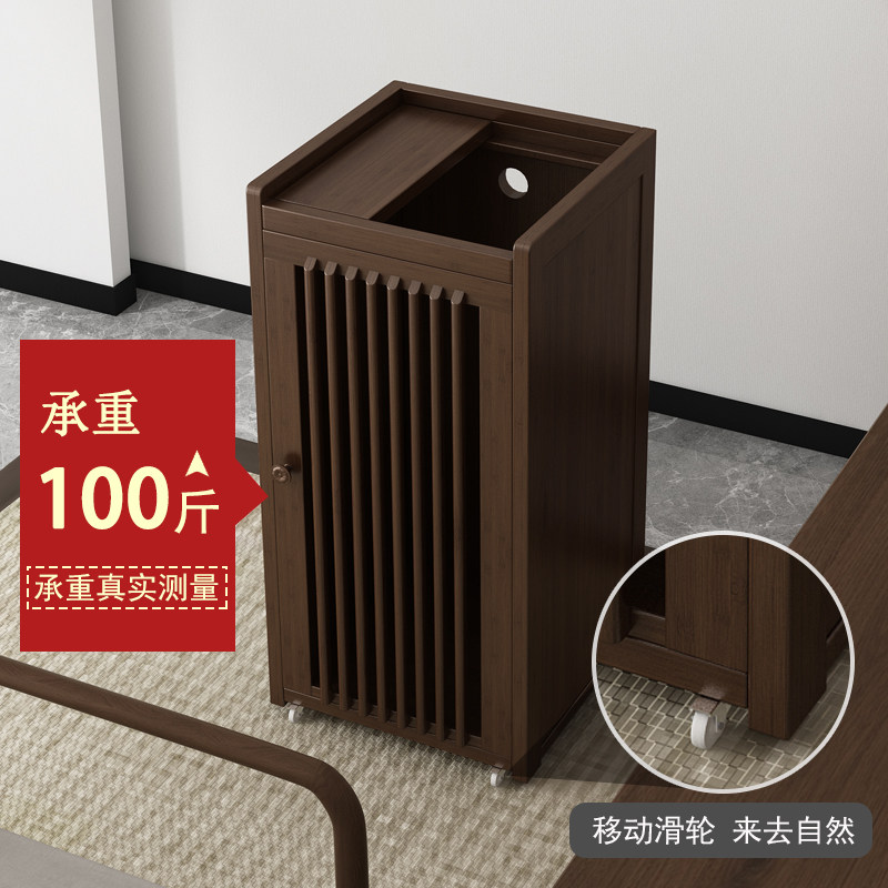 茶桌家用小茶台边柜侧柜实木泡茶吧茶几烧水壶一体纯净水桶架柜子