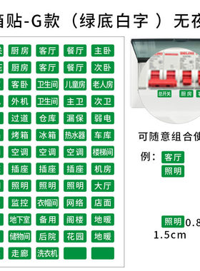 标识插座标签家用装饰标志贴提示