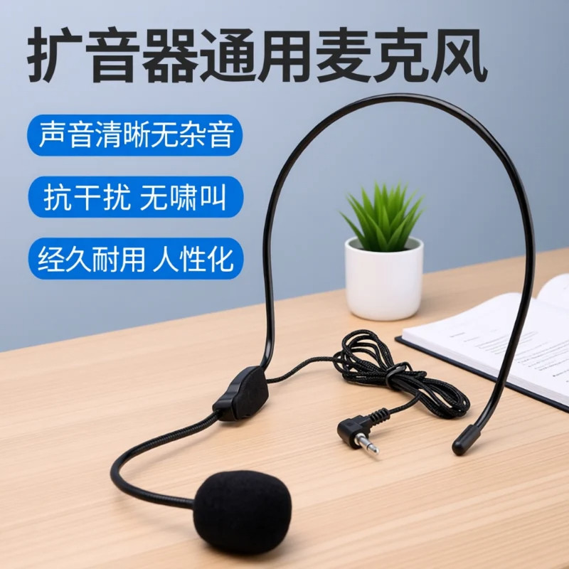 麦克风扩音器老师教师用有线领夹头戴式上讲课话筒耳麦直播