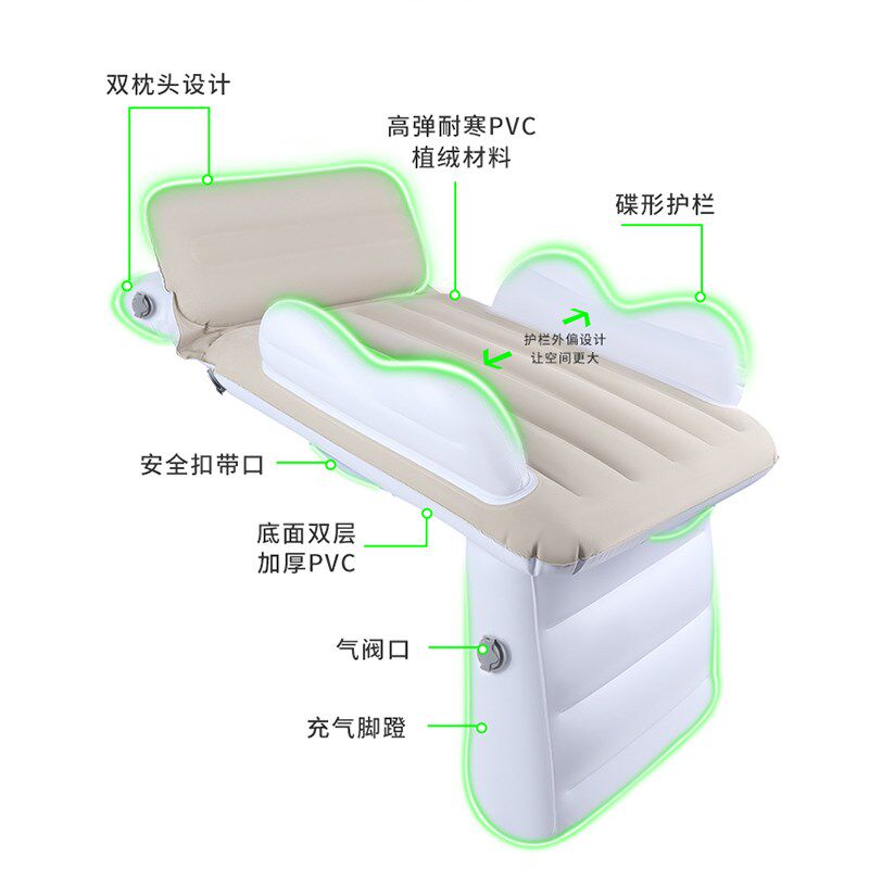 汽车载婴儿睡床宝宝高铁飞机长途旅行神器后排充气床垫动车轿车