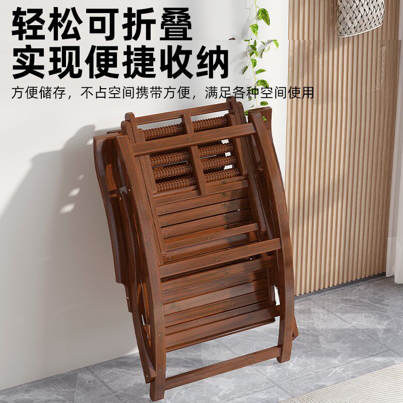 竹制摇摇椅躺椅老人可折叠舒服久坐休闲家用阳台客厅户外懒人睡椅