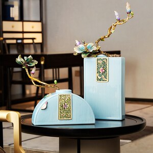 圣朗伦琼花玉枝摆件新中式客厅玄关家居饰品