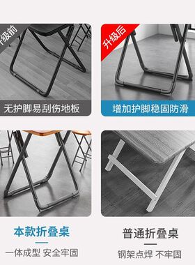 收缩桌阳台户外老式折叠桌小圆桌餐桌家用小户型简约圆形简易桌椅