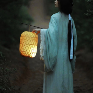 竹编手提灯笼汉服拍摄道具手提夜景灯汉服手持物影视道具古风灯