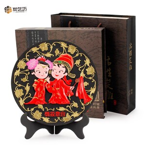炭雕家人朋友结婚婚庆礼物新房装饰创意实用家居工艺礼品摆设摆件