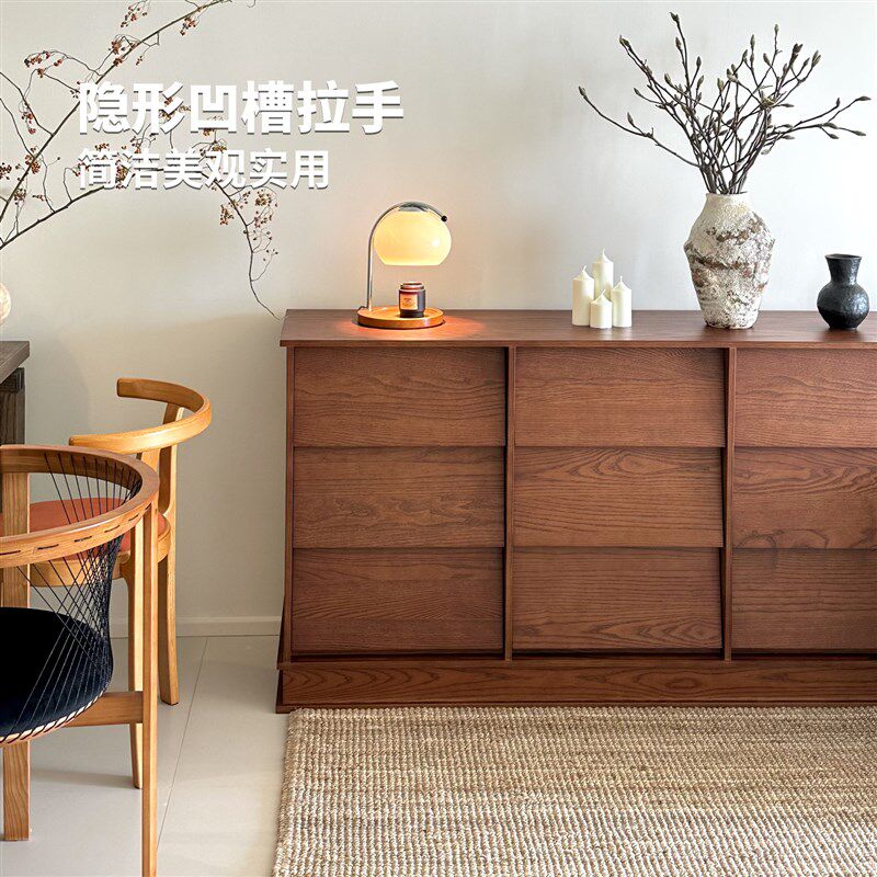 九斗柜中古客厅收纳卧室置储物柜床尾抽屉收纳复古餐边柜沙发边柜