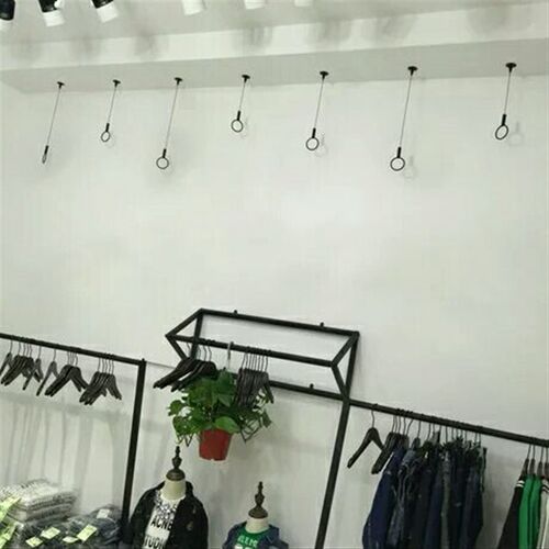 服装店吊环挂衣架钢丝挂衣服链子女装悬挂吊架吊挂墙上挂钩展示架