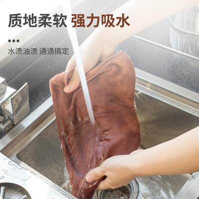 保洁专用毛巾抹布吸水不掉毛加厚擦玻璃布擦桌子擦地厨房家97648