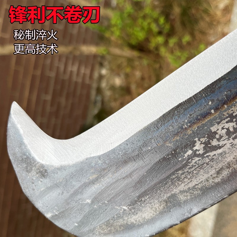 左手老式柴刀反手砍树刀砍竹刀打草手工锻打勾刀镰刀户外左撇子刀