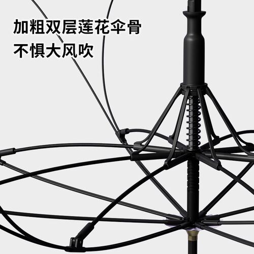 16骨轻量版一片式遇水开花长柄雨伞女自动双人大号抗风暴雨高颜值