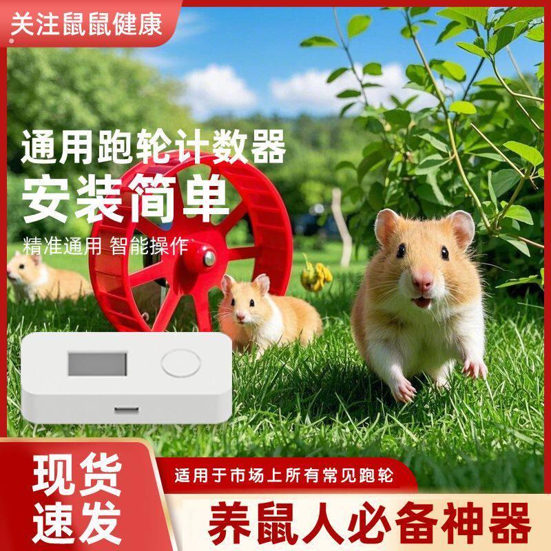 通用仓鼠跑轮计数器圈数计数器跑轮计圈器猫跑轮计数器跑步计数器