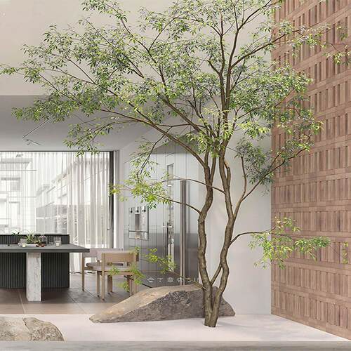彷真绿色植物大型枫树鸡爪槭彷真树造景室内别墅酒店橱窗天井装饰