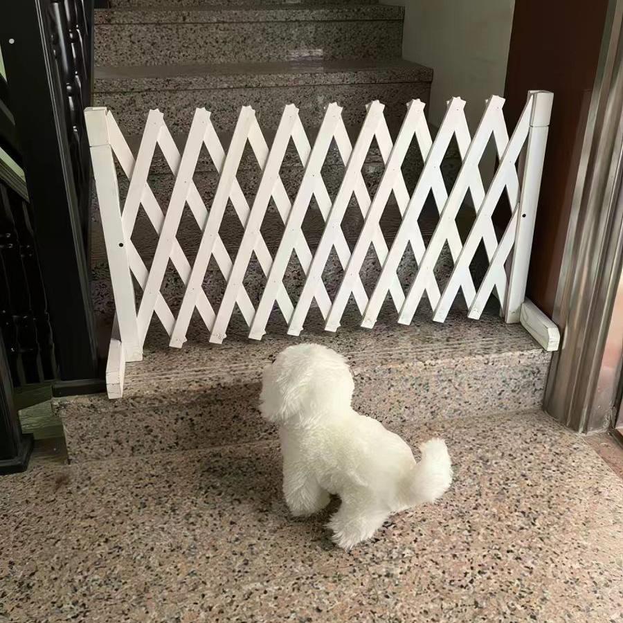 宠物围栏狗笼隔断拦狗栅栏阳台隔离门可伸缩栅栏门挡狗挡猫兔护栏图片