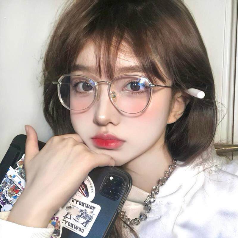 小红书同款素颜透明眼镜女韩版潮近视圆脸复古网红眼镜框可配度数