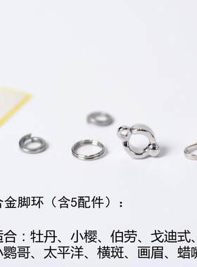 闪兔加长版鹦鹉脚链八哥玄凤站架链/活动扣不锈钢鸟儿脚环/鸟笼链