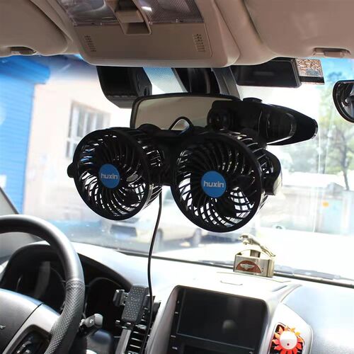 车载电风扇大货车24V12V面包车用双头夹子静音大风力车内电扇空调