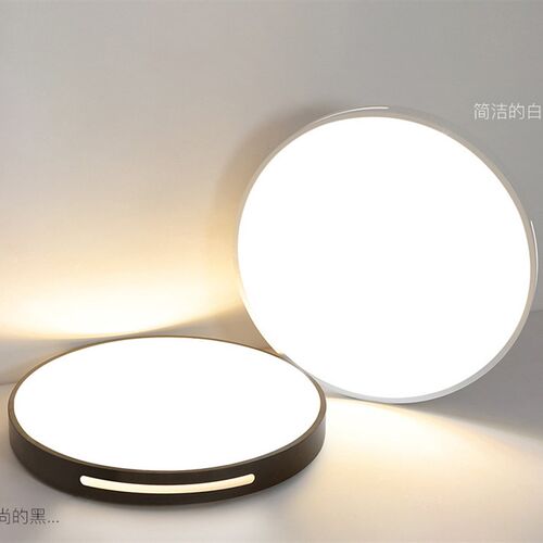 全光谱简约LED吸顶灯超薄圆形卧室灯客厅大灯书房阳台灯110V-220V