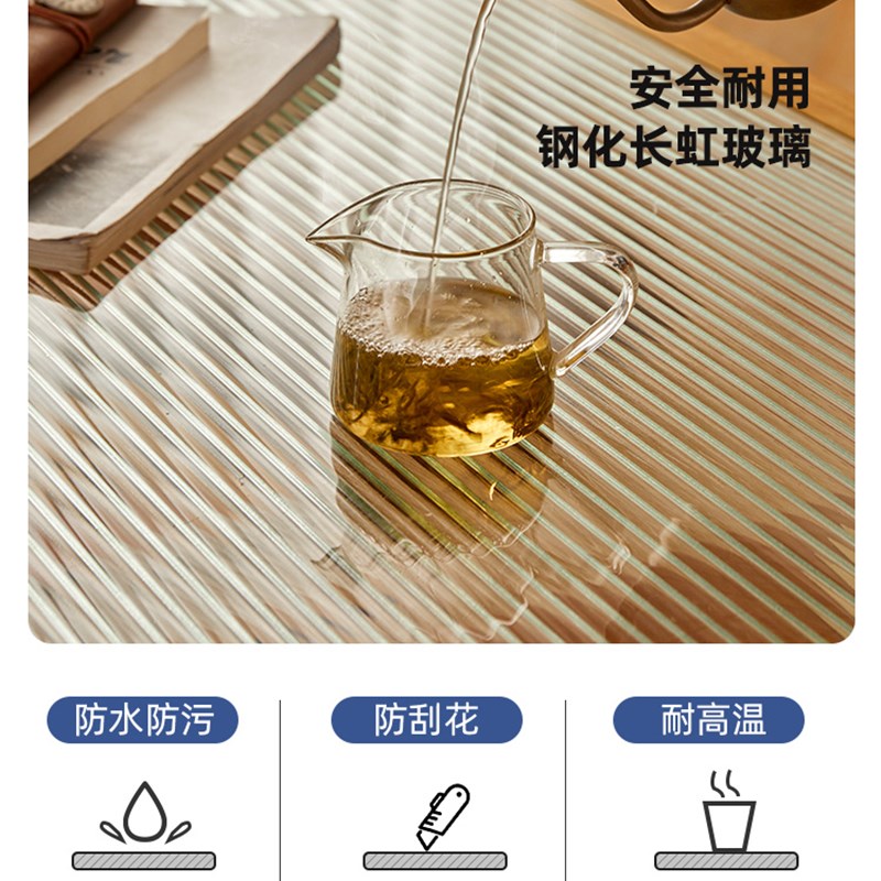 实木茶几电视柜组合客厅家用藤编樱桃木色茶桌茶台日式小户型边柜