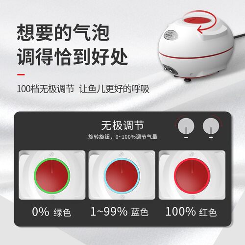 老渔匠鱼缸氧气泵增氧泵超静音养鱼家用小型打氧机加充氧器老鱼匠