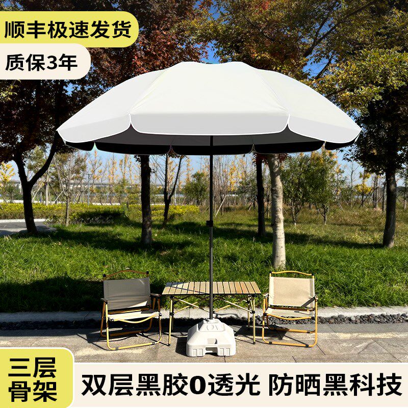 摆摊伞专用雨伞大伞户外小型遮阳伞折叠伞大型庭院伞太阳伞黑胶伞