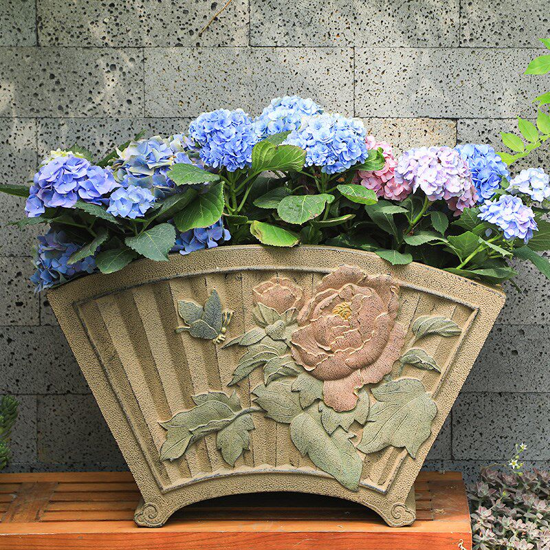 汉韵堂庭院造景装饰花盆阳台大花箱种植户外楼顶花园花坛花池摆件