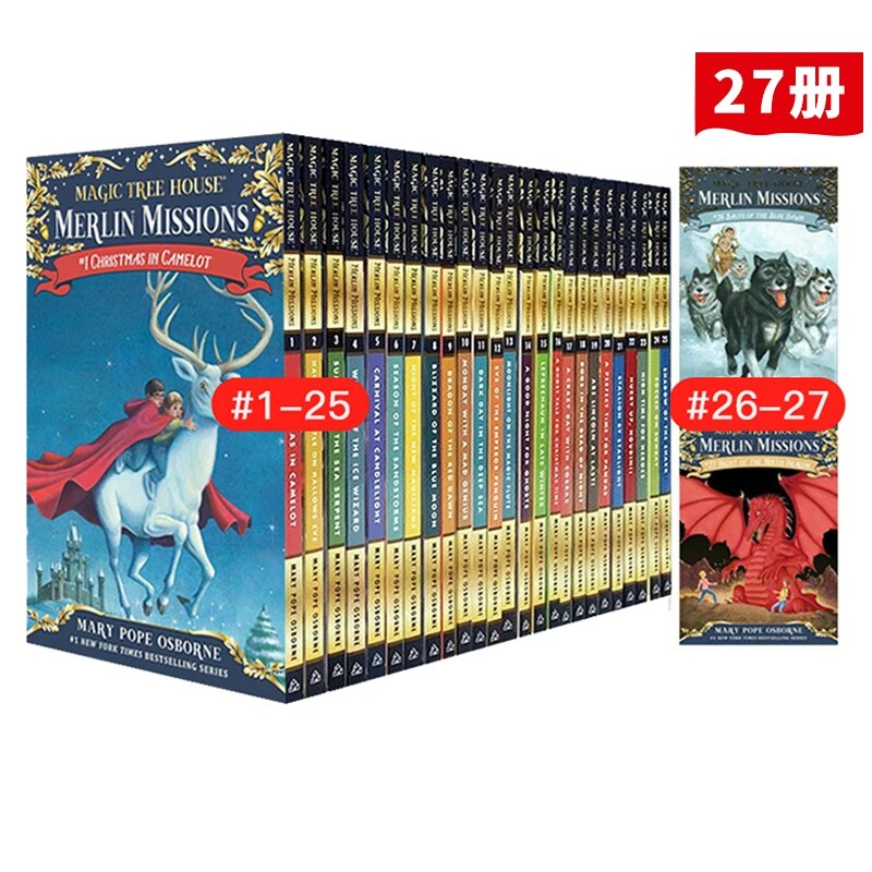 神奇树屋第二季梅林的任务英文原版 The Magic Tree House Merlin Mission 1-27 共27册 学生课外读物 儿童桥梁章节书