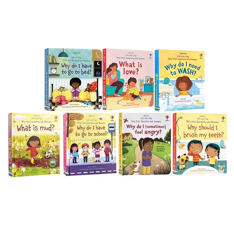 生活习惯7册 入门级你问我答翻翻书 英文原版 Usborne Lift the flap Very First Questions and Answers 3-4岁 尤斯伯恩启蒙科普