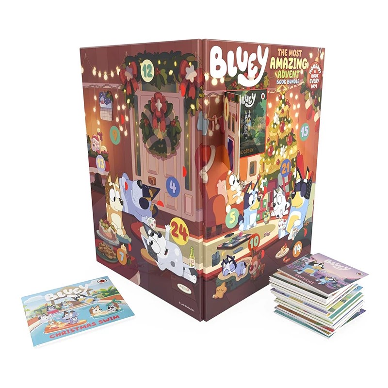 小蓝狗布鲁伊 圣诞倒数日历 Bluey The Most Amazing Advent Book Bundle 最神奇的圣诞礼包 含24本小书 英文原版