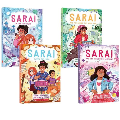 英文原版 Sarai 4册 Sarai in the Spotlight/Sarai Saves the Music 睡前故事书 青少年课外阅读故事书 桥梁章节书 女孩读物