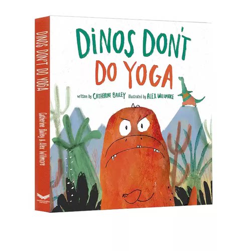 英文原版 Dinos Don't Do Yoga 精装儿童情商友谊绘本 校园凌霸主题