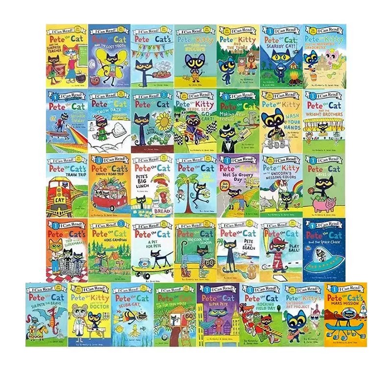 Pete the Cat I Can Read 36册 入门级一阶段分级阅读物 皮特猫英语绘本早教启蒙学习英语吴敏兰书单情商性格培养