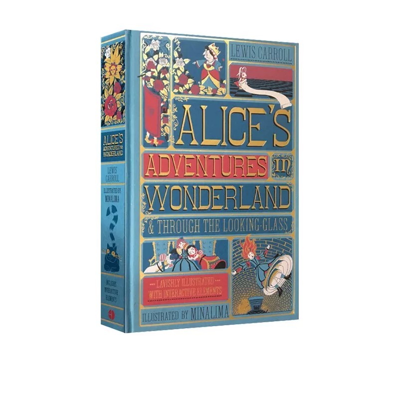 英文原版 爱丽丝梦游仙境和镜中奇遇记 Alice's Adventures in Wonderland 3D手工立体书 内含互动式机关 精装收藏版