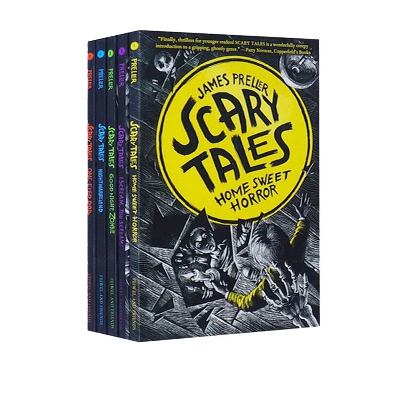 英文原版 Scary Tales系列 5册 惊悚恐怖小说 儿童章节书 青少年英语课外读物 万圣节主题