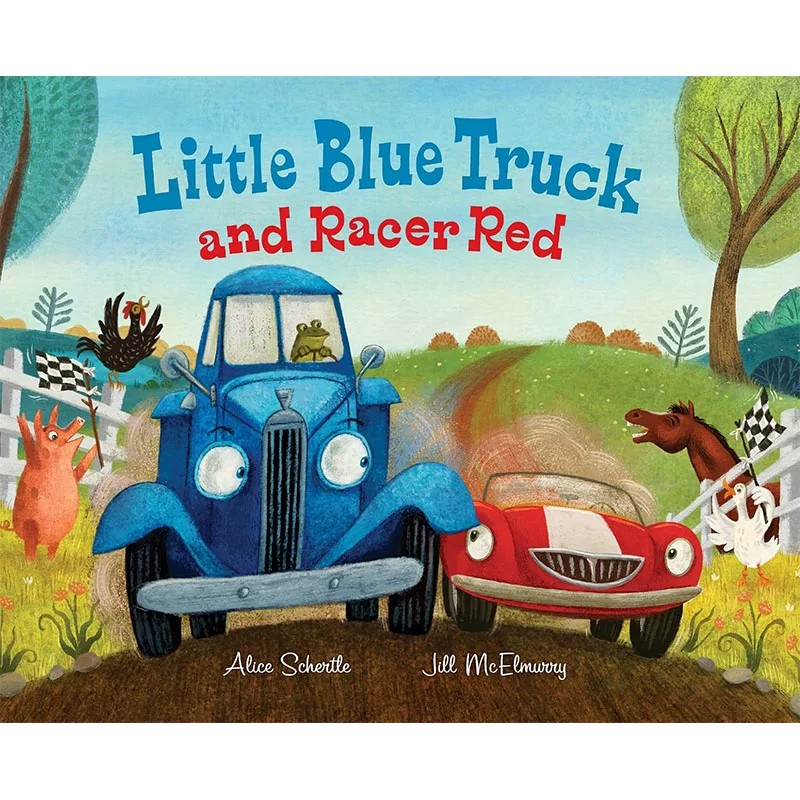 英文原版 Little Blue Truck and Racer Red 蓝色小卡车和红色赛车 精装绘本 亲子阅读绘本故事图画 Alice Schertle
