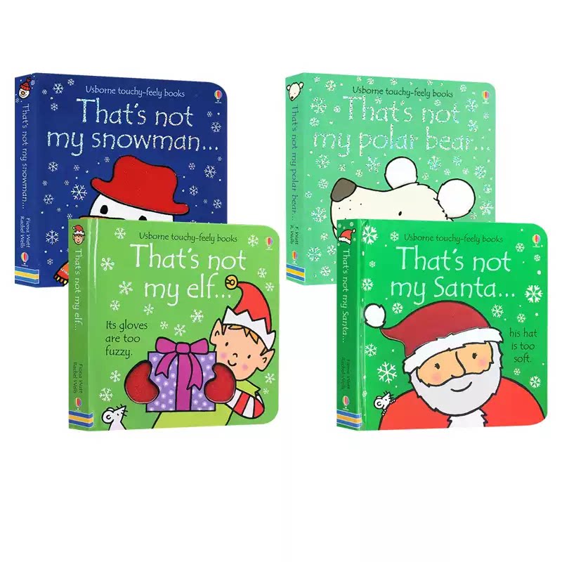 英文原版 Usborne That's Not My 那不是我的系列 圣诞节礼品 冬季新年礼品书 4册 纸板触摸书 儿童趣味触觉认知启蒙