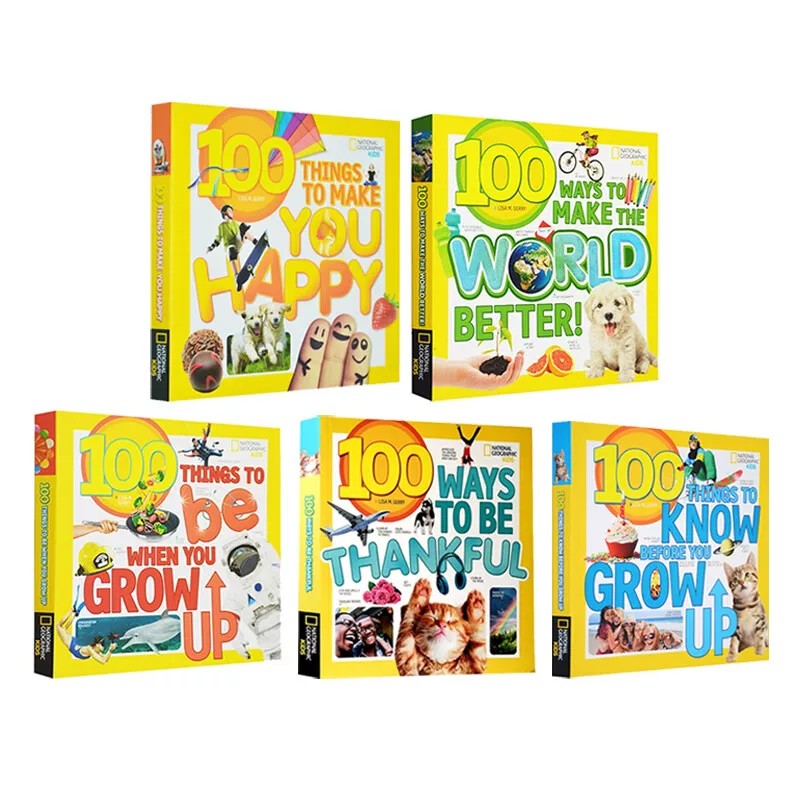 英文原版 National Geographic 100 Things to 美国国家地理 成长100件事  5册合售 儿童小百科全书 英语启蒙 亲子共读