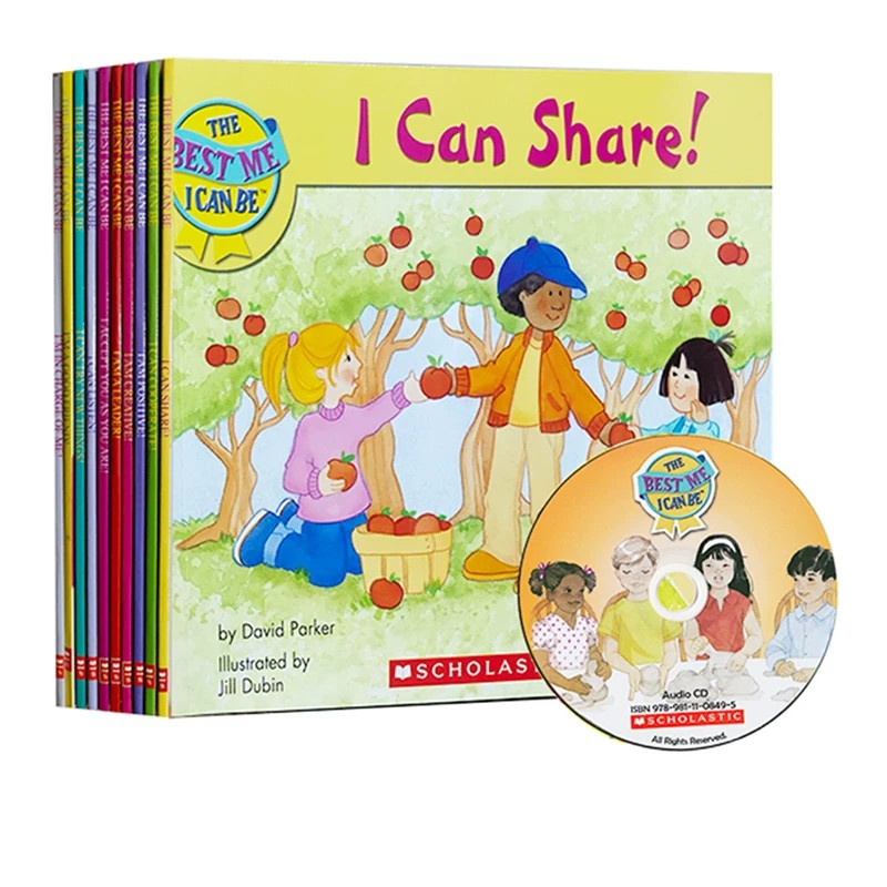 英文原版绘本 学乐 Scholastic The Best Me I Can Be 10本 附CD礼盒装 I Can Share 幼儿品格教育 社交情商 成为最好的自己