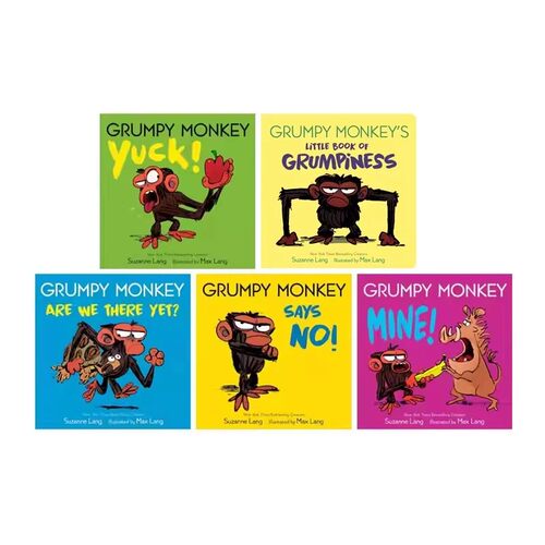 英文原版 Grumpy Monkey Are We There Yet 暴怒猴系列 纸板书 幼儿情绪管理绘本 儿童故事图画书 亲子共读 2-4岁
