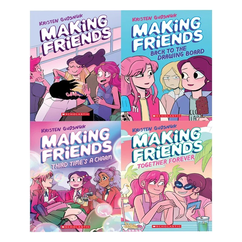 预售 英文原版 Making Friends 4册合售 交朋友 全彩漫画绘本图画书 中小学生课后趣味读物